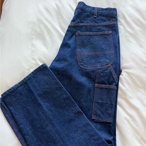 Big Mac workwear jeans with red stitching